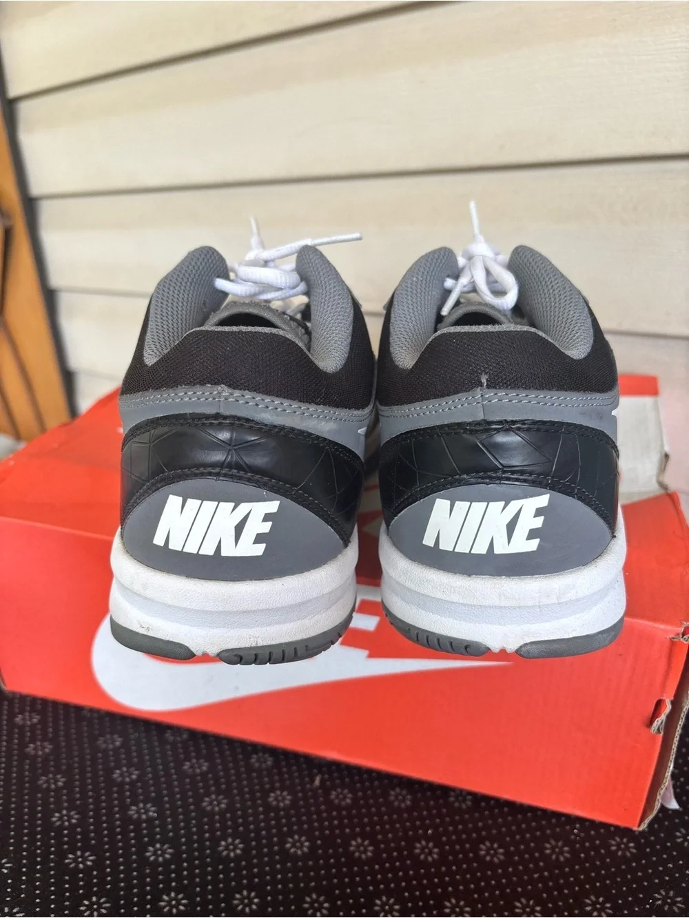 Nike Gray, Black and White Men's Athletic Sneakers